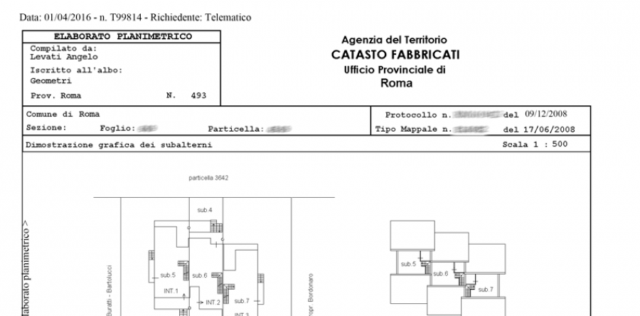 Elaborato planimetrico catastale cos è a chi serve e come si richiede