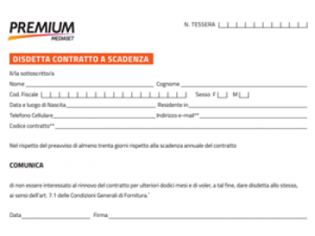 Come disdire labbonamento mediaset premium online? Premium clienti numero
